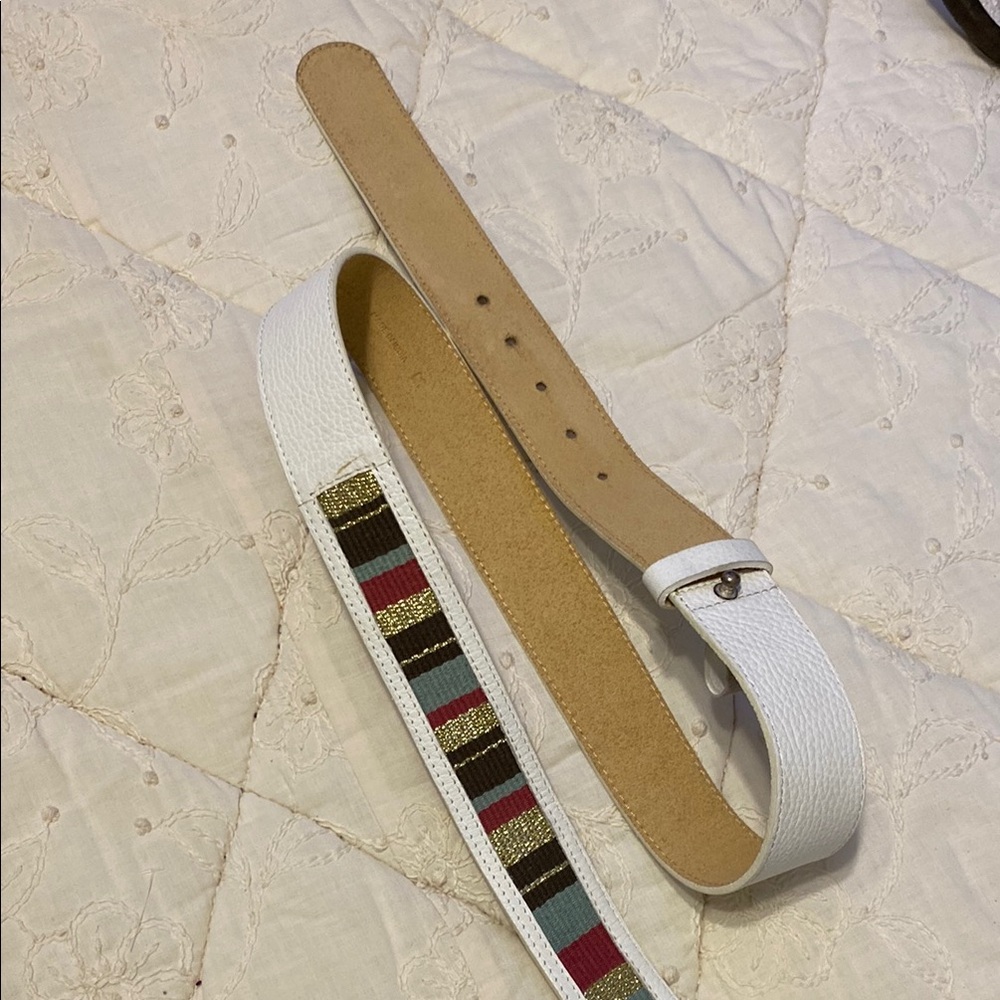 Chico's White and Red Belt Accessories